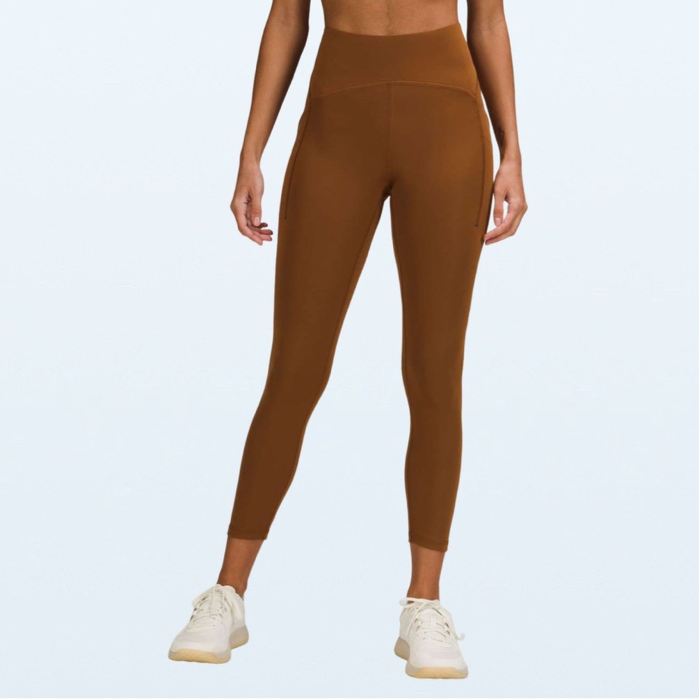 Lululemon Power Thru High-Rise Tight 25" in Copper Brown, Size 4
